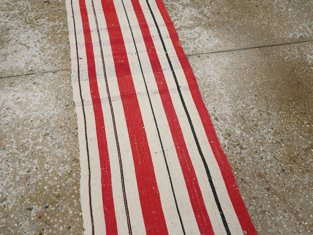 Vintage Turkish Flatweave Long Runner, No.30737 - Gsblank