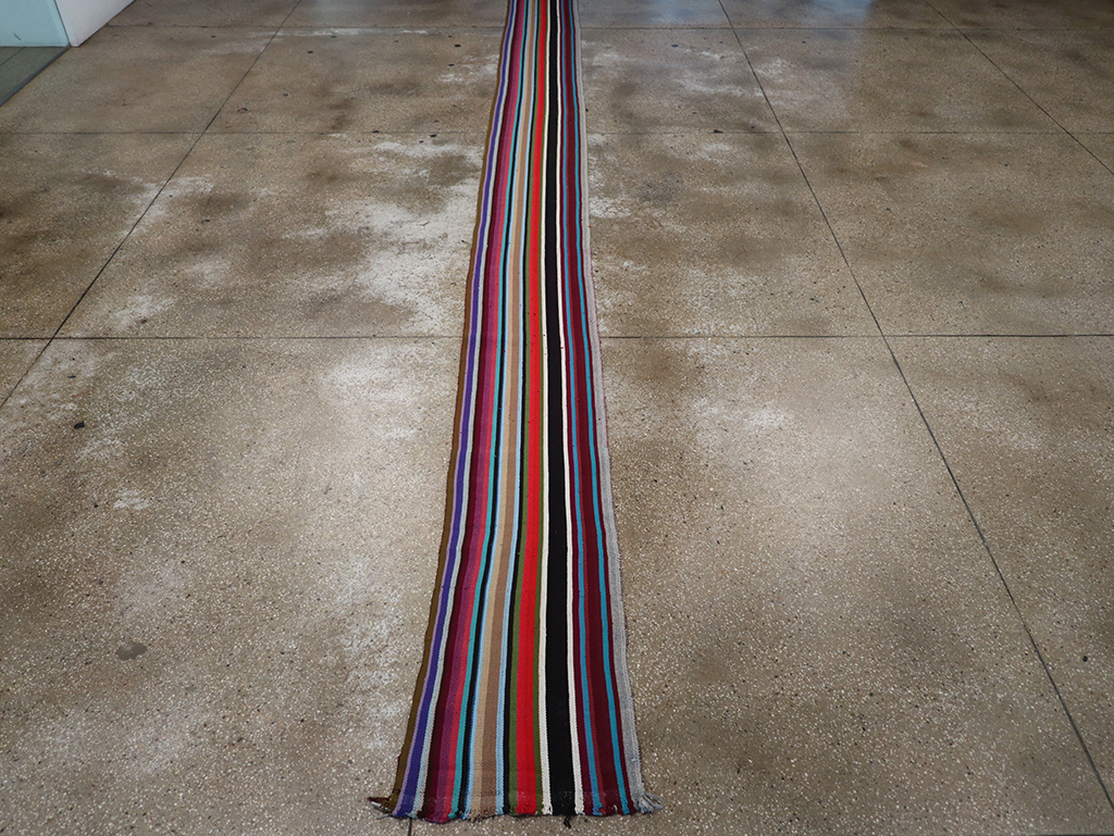 Vintage Turkish Flatweave Long Runner, No.30738 - Gsblank
