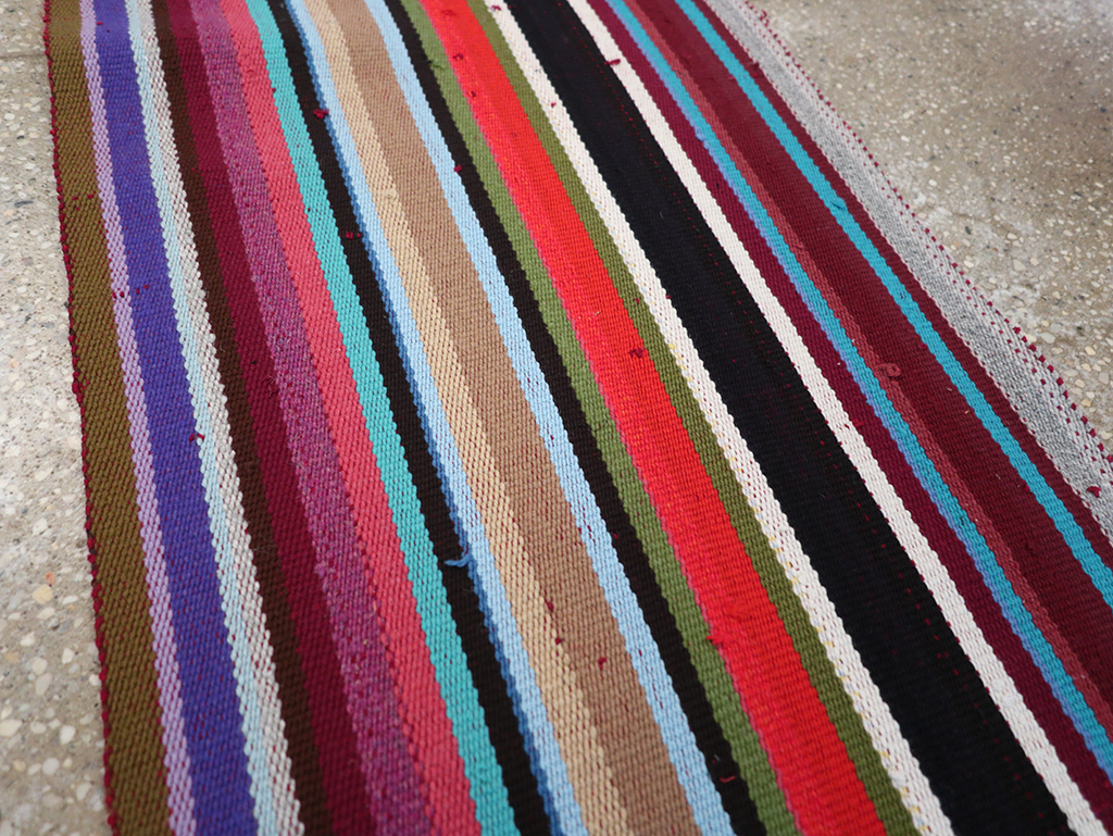 Vintage Turkish Flatweave Long Runner, No.30738 - Gsblank