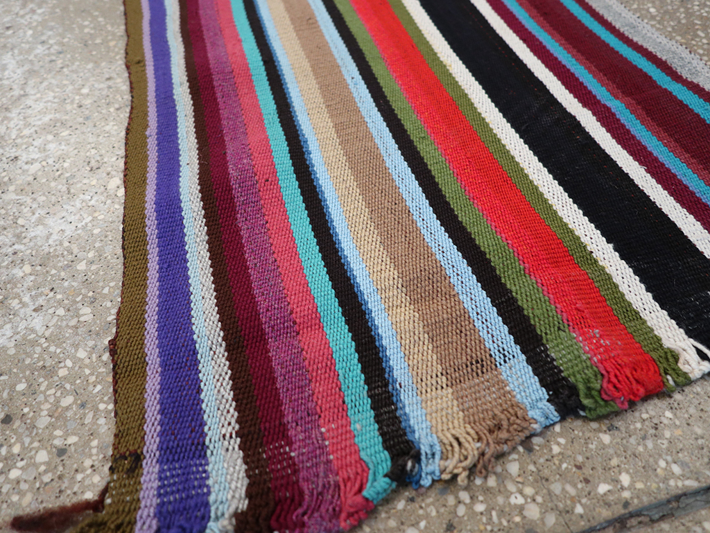 Vintage Turkish Flatweave Long Runner, No.30738 - Gsblank