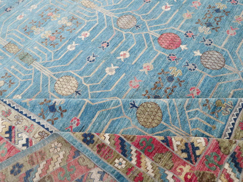 Modern East Turkestan Khotan Large Room Size Carpet, No.30742 - Gsblank