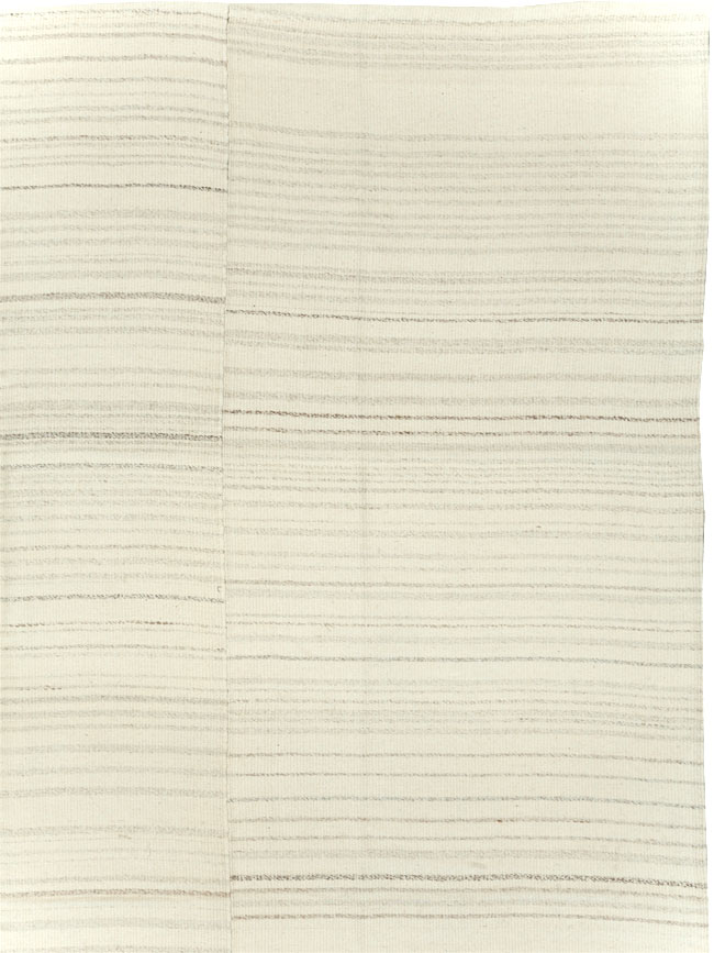 Modern Turkish Flatweave Room Size Carpet, No.30745 - Gsblank