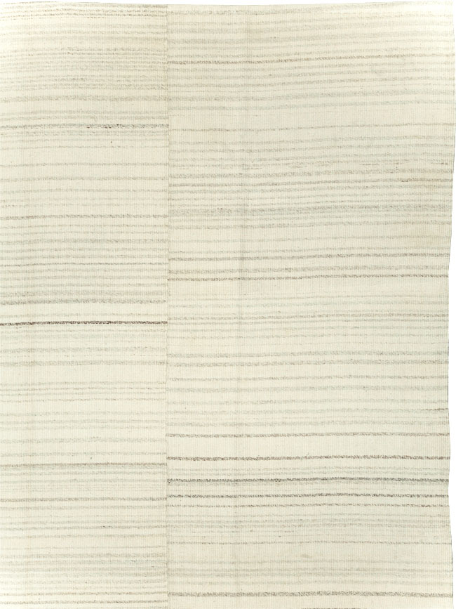 Modern Turkish Flatweave Room Size Carpet, No.30746 - Gsblank