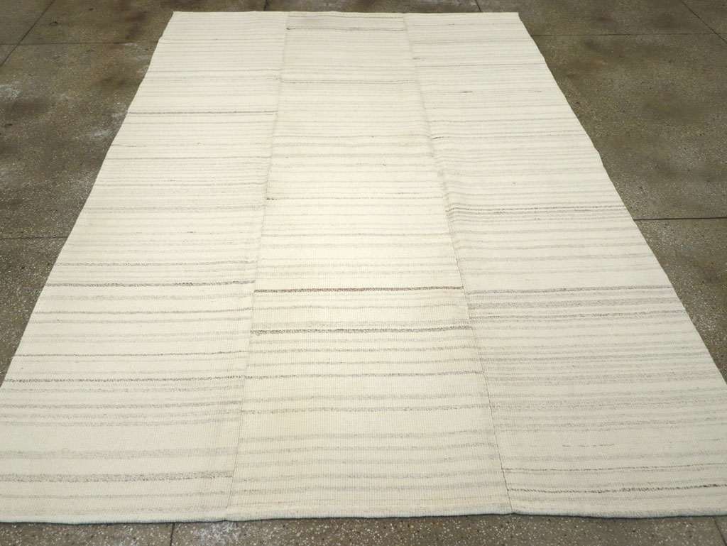 Modern Turkish Flatweave Small Room Size Carpet, No.30747 - Gsblank