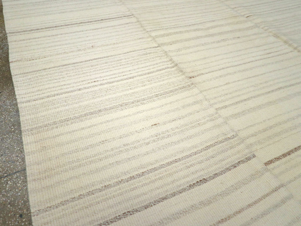 Modern Turkish Flatweave Small Room Size Carpet, No.30747 - Gsblank