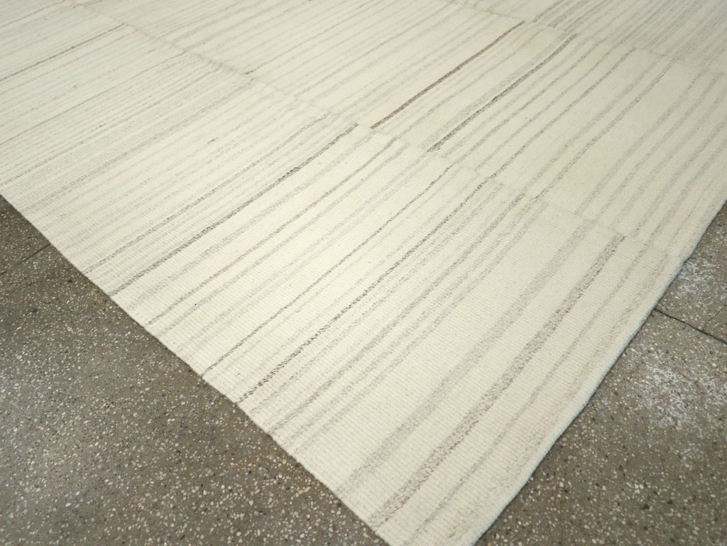 Modern Turkish Flatweave Small Room Size Carpet, No.30747 - Gsblank