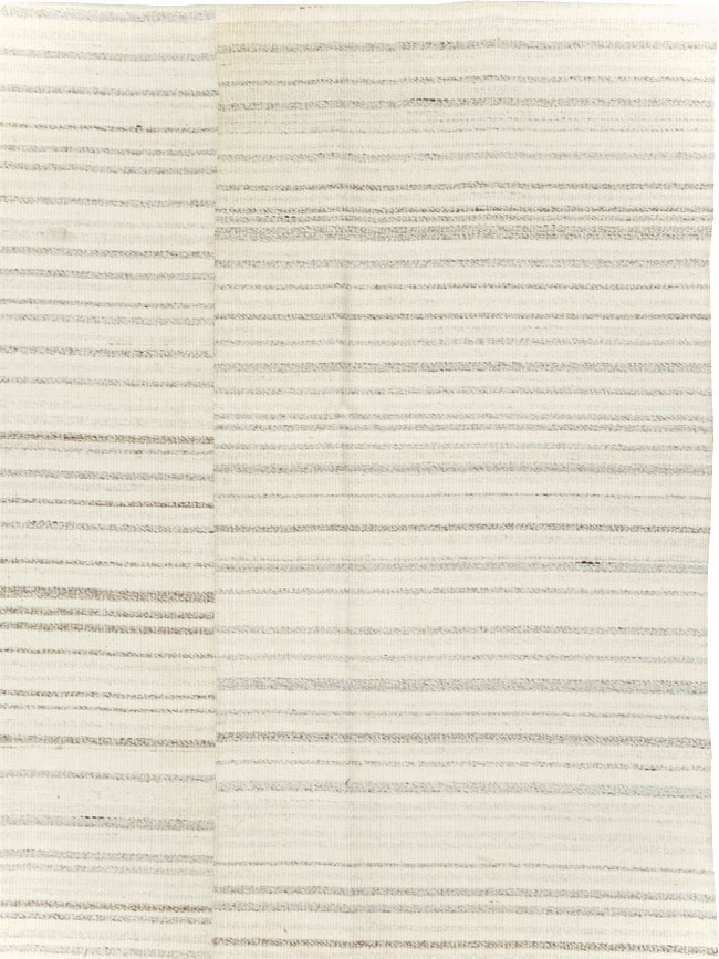 Modern Turkish Flatweave Room Size Carpet, No.30749 - Gsblank