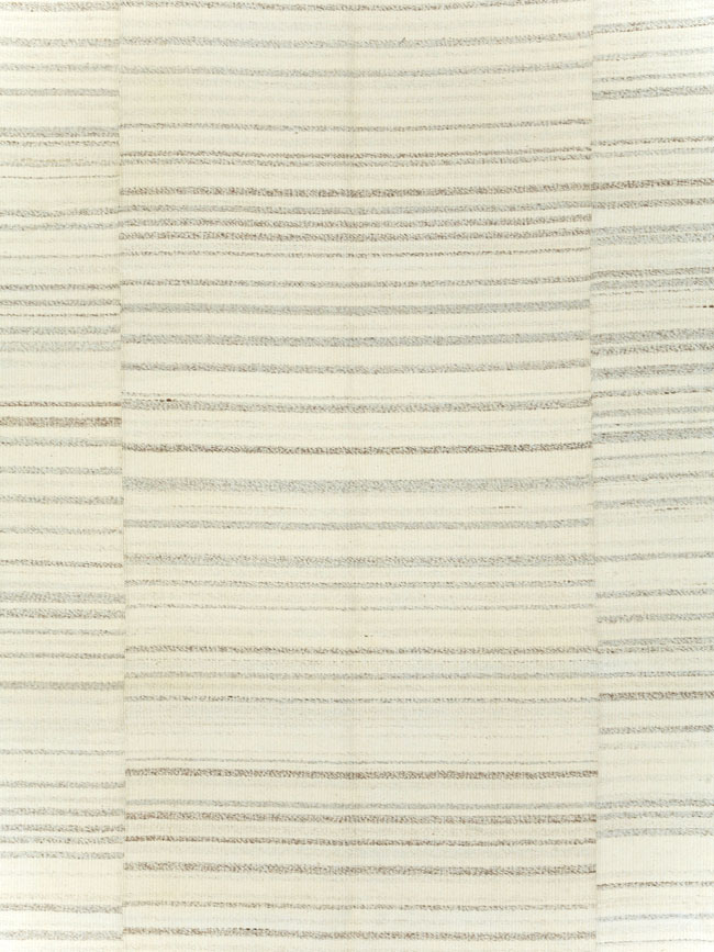 Modern Turkish Flatweave Room Size Carpet, No.30750 - Gsblank