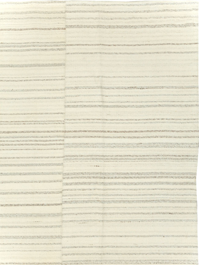 Modern Turkish Flatweave Room Size Carpet, No.30750 - Gsblank