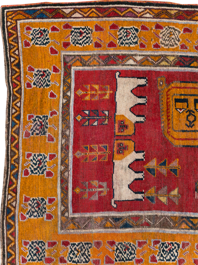 Vintage Persian Pictorial Gabbeh Rug, No.30752 - Gsblank