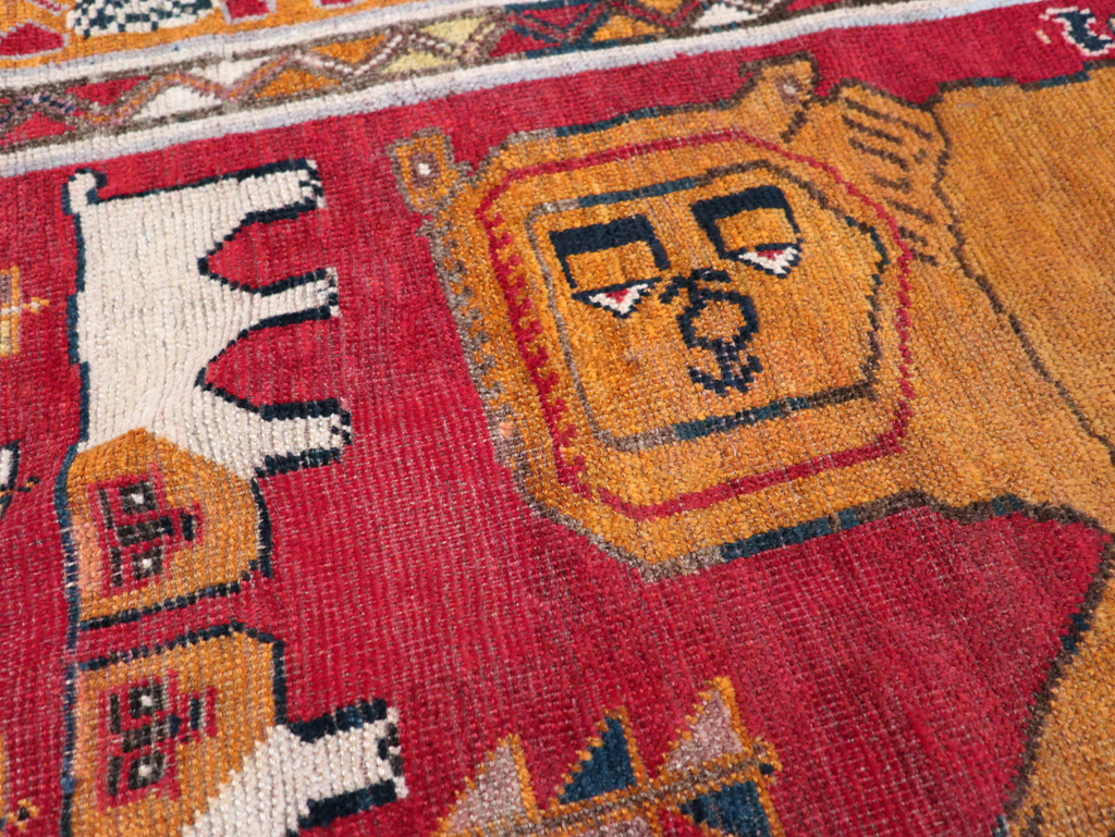 Vintage Persian Pictorial Gabbeh Rug, No.30752 - Gsblank