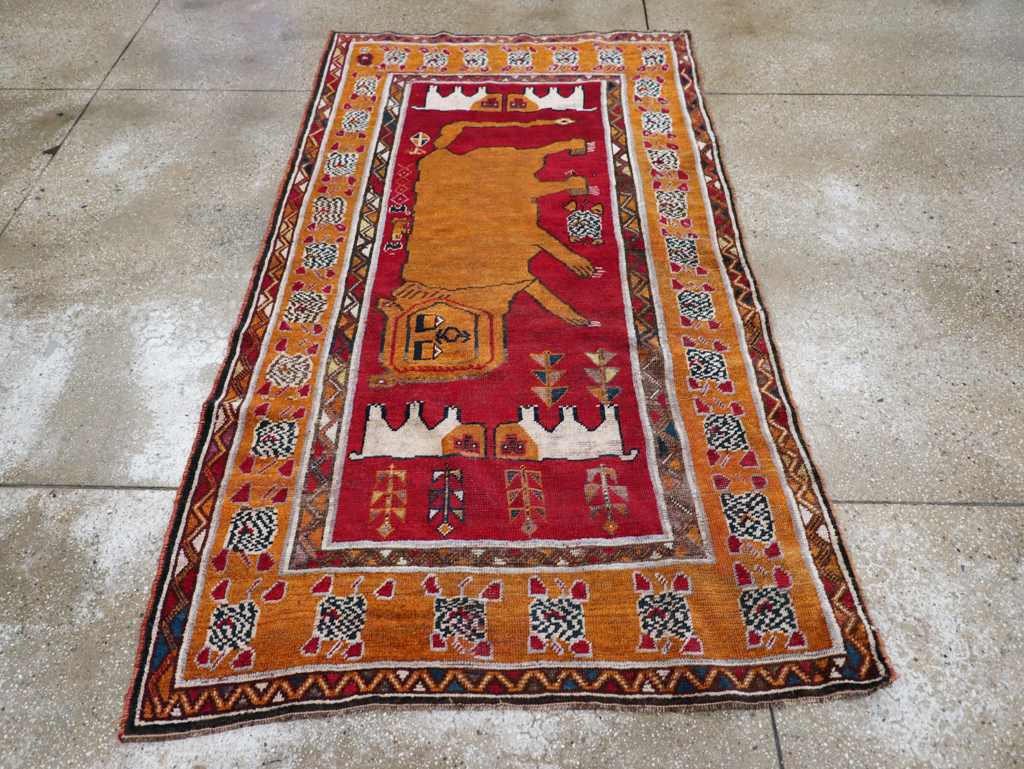 Vintage Persian Pictorial Gabbeh Rug, No.30752 - Gsblank
