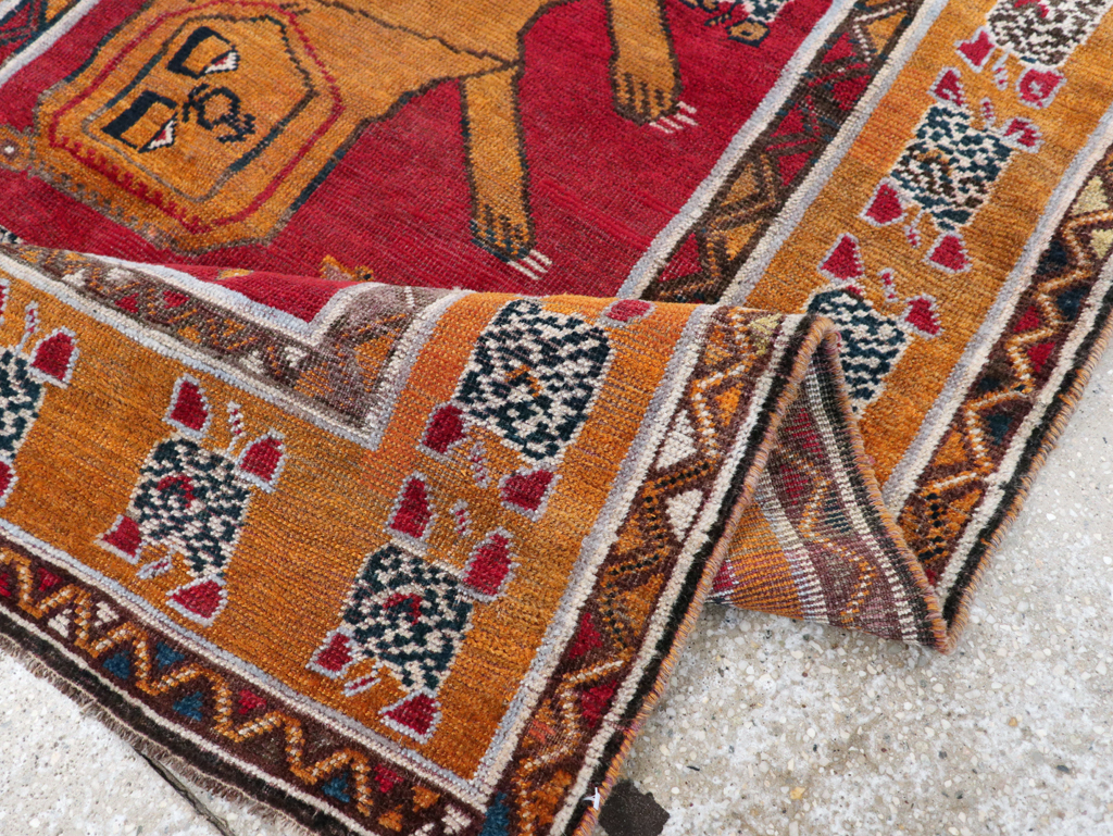 Vintage Persian Pictorial Gabbeh Rug, No.30752 - Gsblank