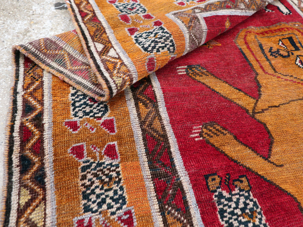 Vintage Persian Pictorial Gabbeh Rug, No.30752 - Gsblank