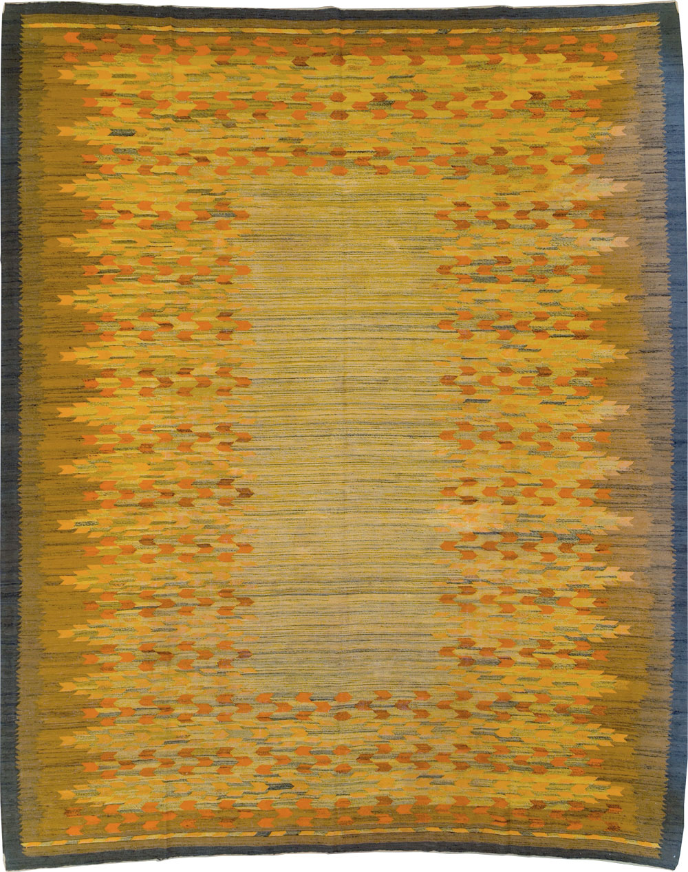 Vintage Swedish Scandinavian Flatweave Kilim Room Size Carpet, No.30754 - Gsblank