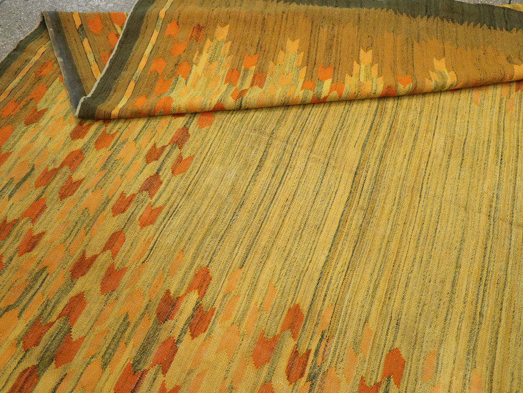 Vintage Swedish Scandinavian Flatweave Kilim Room Size Carpet, No.30754 - Gsblank