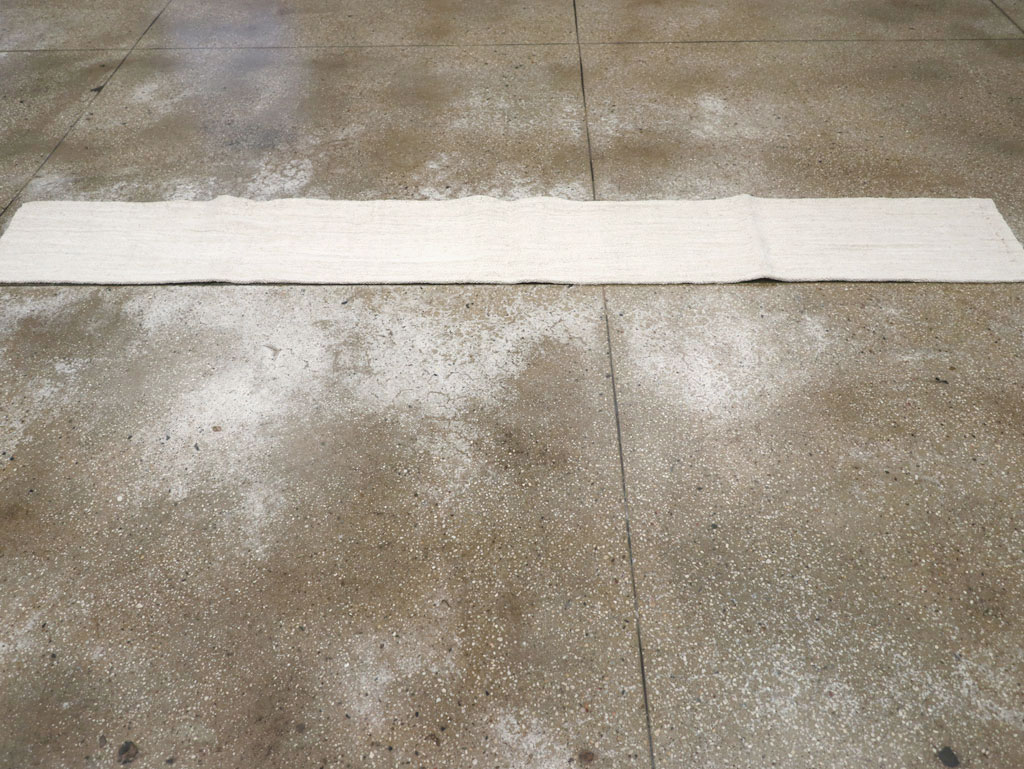 Vintage Turkish Hemp Flatweave Kilim Runner, No.30768 - Gsblank