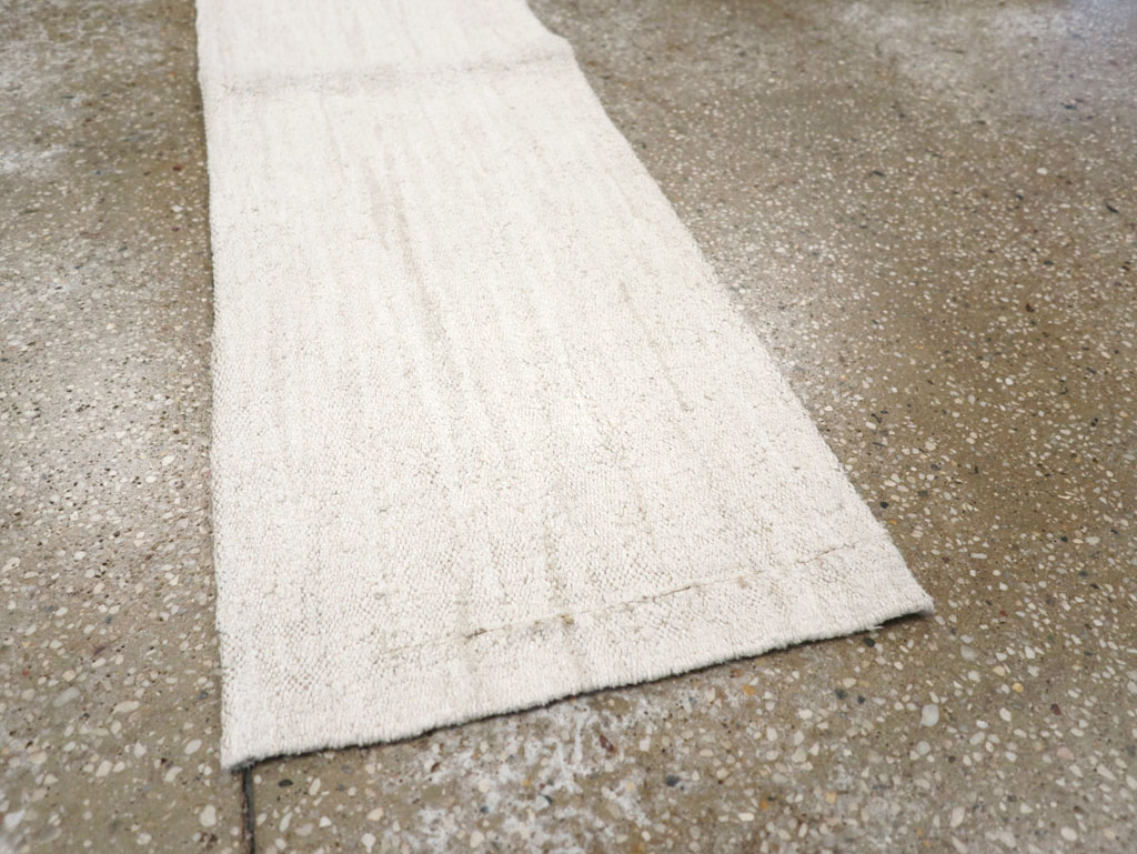 Vintage Turkish Hemp Flatweave Kilim Runner, No.30768 - Gsblank