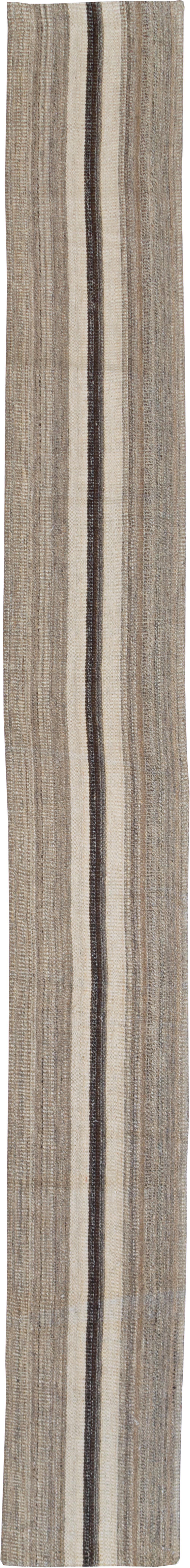 Modern Turkish Flatweave Kilim Runner, No.30769 - Gsblank