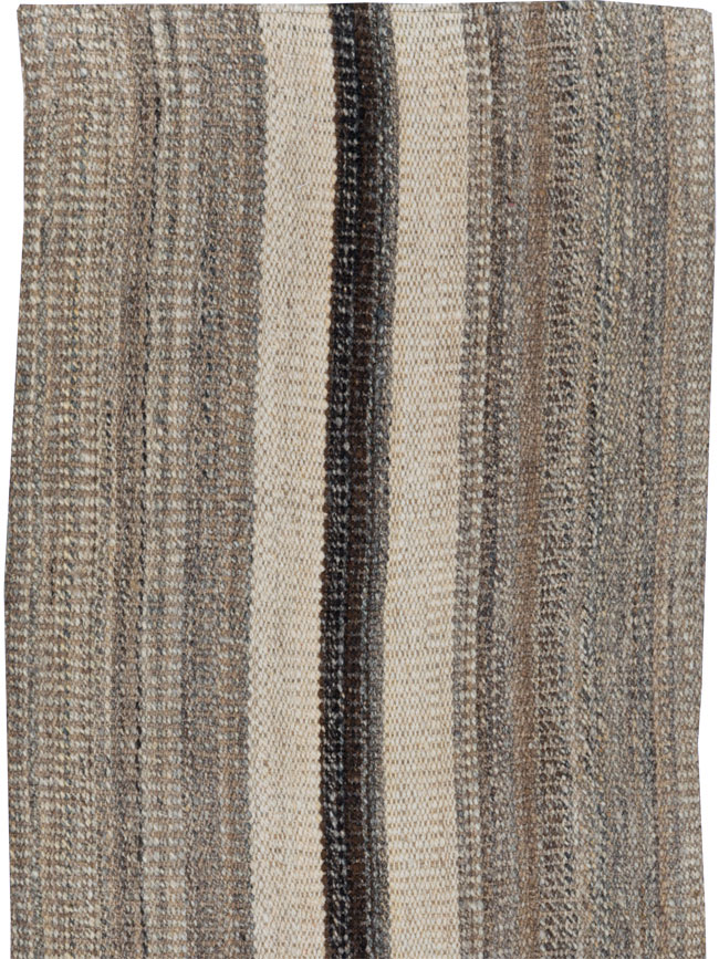 Modern Turkish Flatweave Kilim Runner, No.30769 - Gsblank