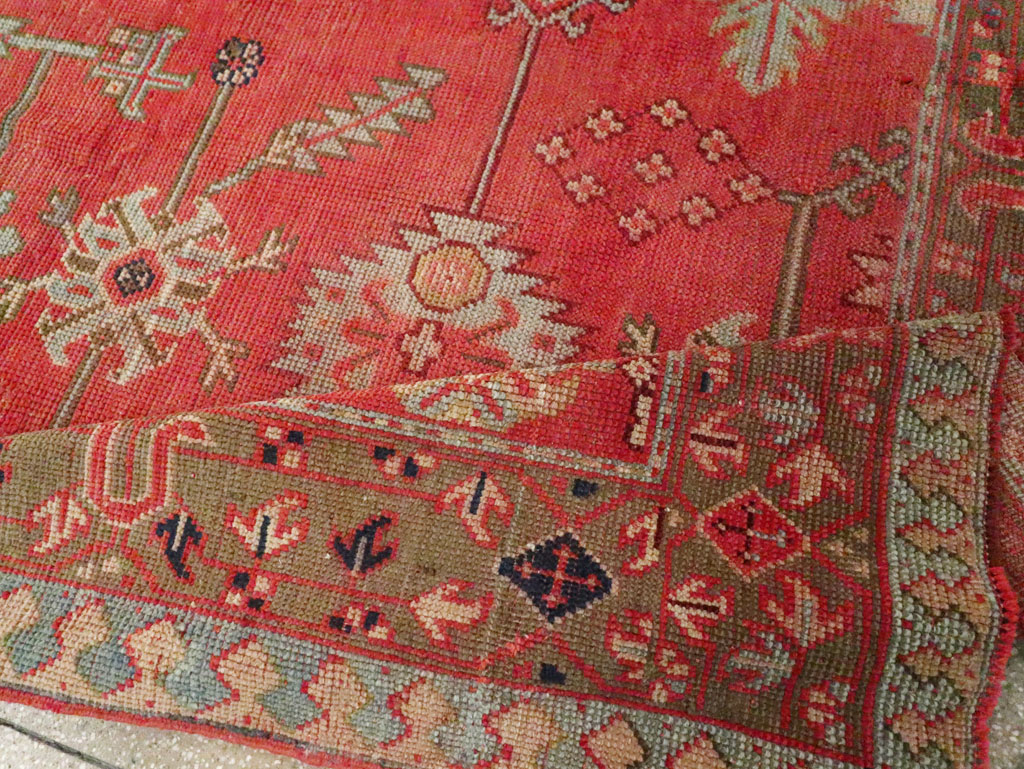Antique Turkish Oushak Square Accent Carpet, No.30780 - Gsblank