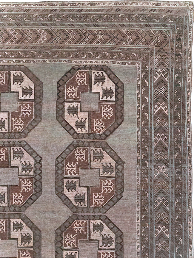 Vintage Central Asian Turkoman Oversize Carpet, No.30781 - Gsblank