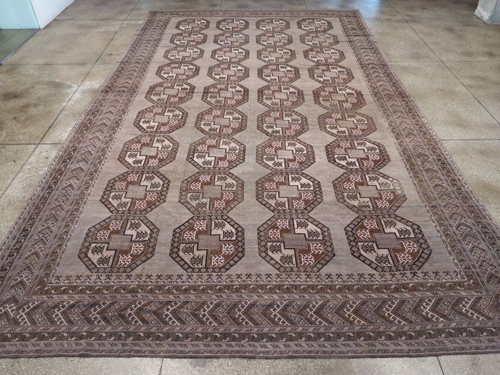Vintage Central Asian Turkoman Oversize Carpet, No.30781 - Gsblank