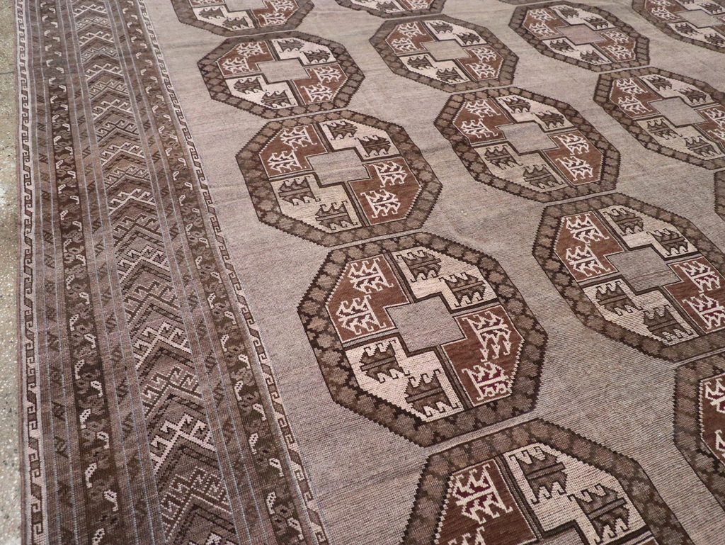 Vintage Central Asian Turkoman Oversize Carpet, No.30781 - Gsblank