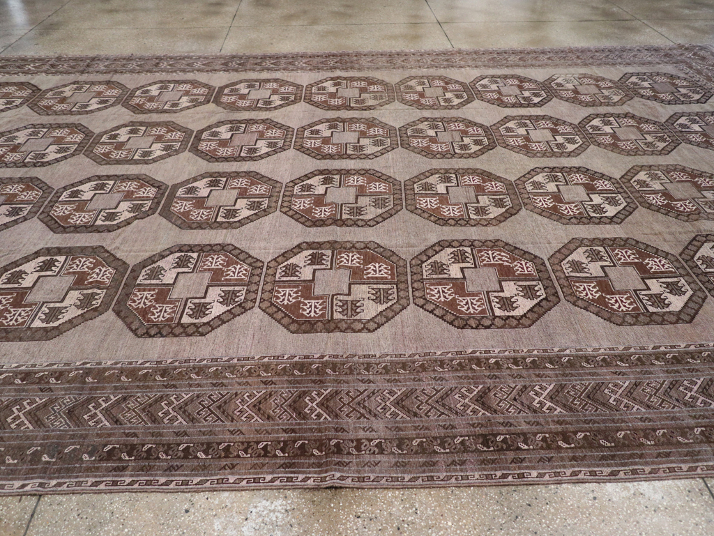 Vintage Central Asian Turkoman Oversize Carpet, No.30781 - Gsblank