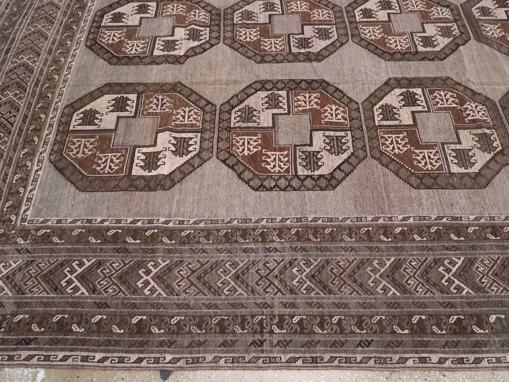 Vintage Central Asian Turkoman Oversize Carpet, No.30781 - Gsblank