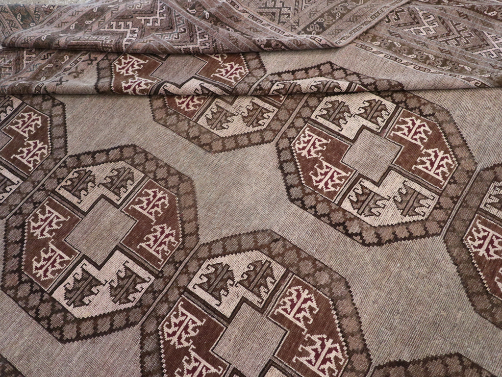 Vintage Central Asian Turkoman Oversize Carpet, No.30781 - Gsblank