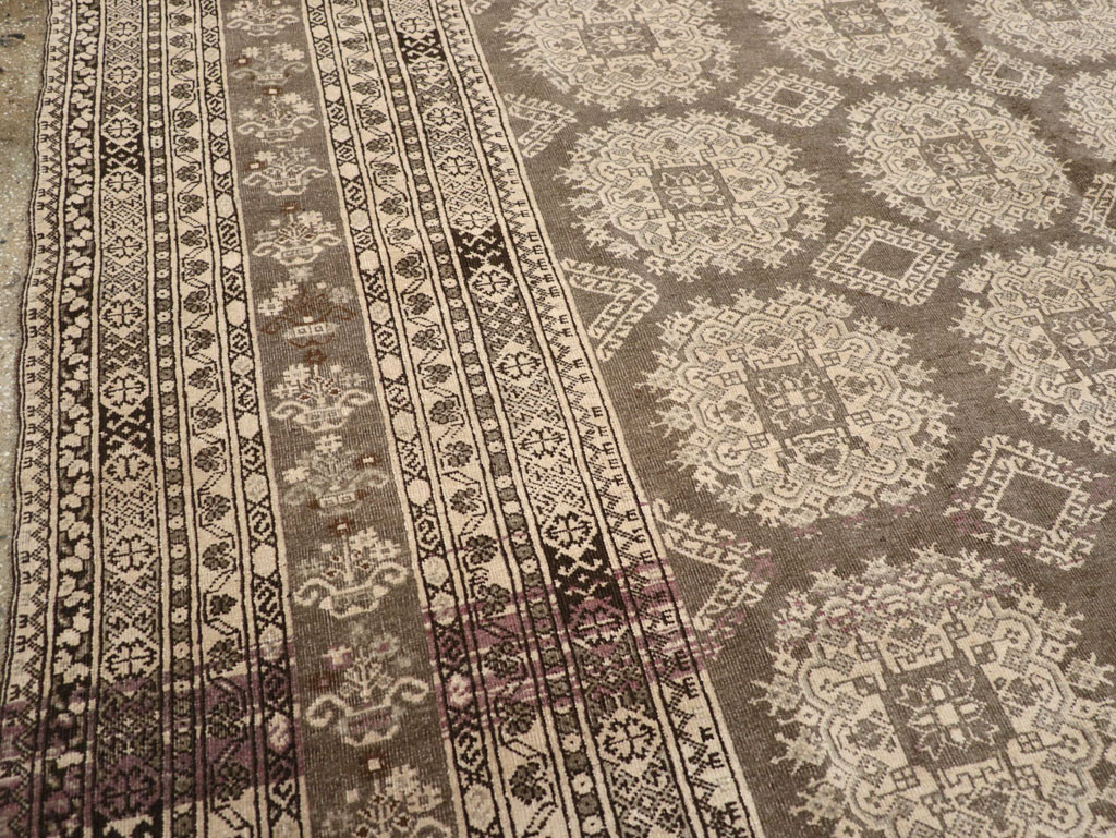 Vintage Central Asian Tribal Turkoman Room Size Carpet, No.30782 - Gsblank