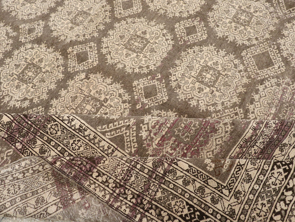 Vintage Central Asian Tribal Turkoman Room Size Carpet, No.30782 - Gsblank