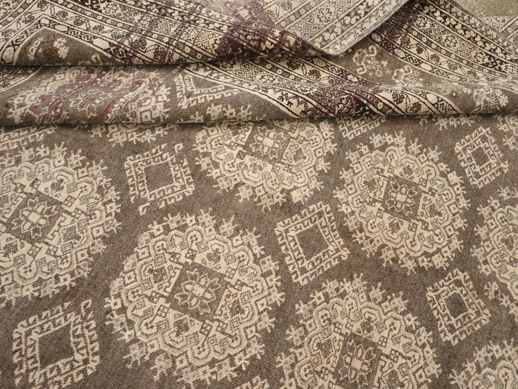 Vintage Central Asian Tribal Turkoman Room Size Carpet, No.30782 - Gsblank