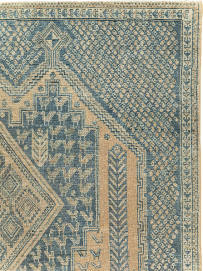 Vintage Persian Afshar Tribal Accent Carpet, No.30784 - Gsblank