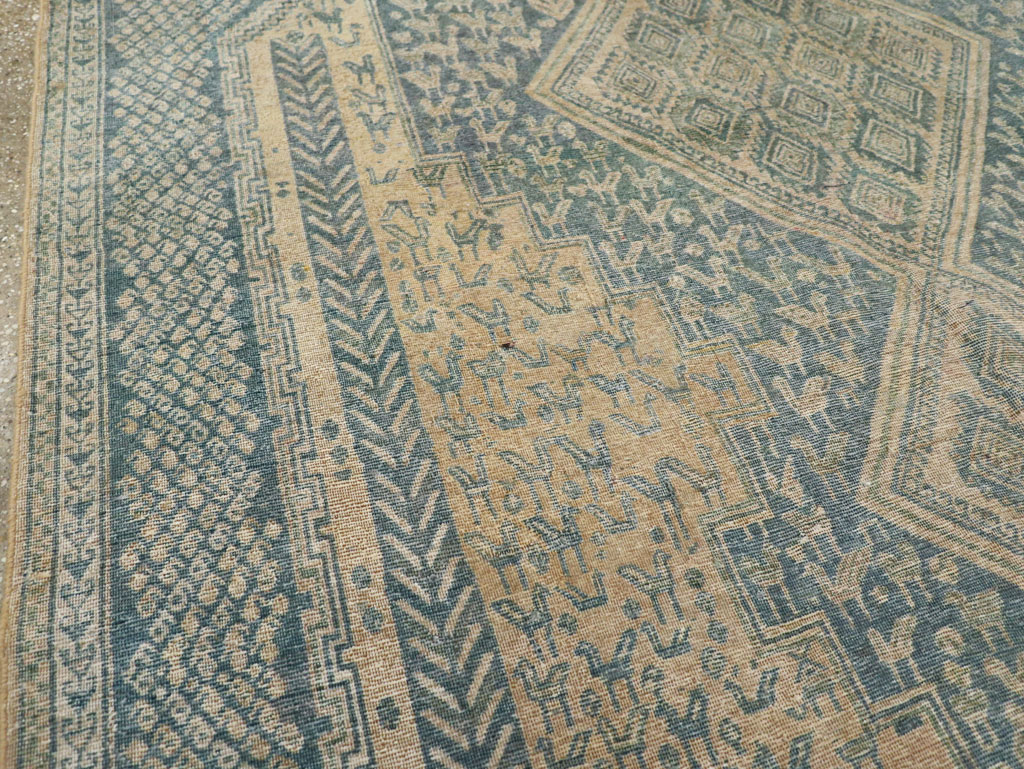 Vintage Persian Afshar Tribal Accent Carpet, No.30784 - Gsblank