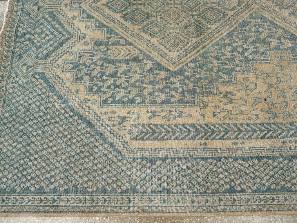 Vintage Persian Afshar Tribal Accent Carpet, No.30784 - Gsblank