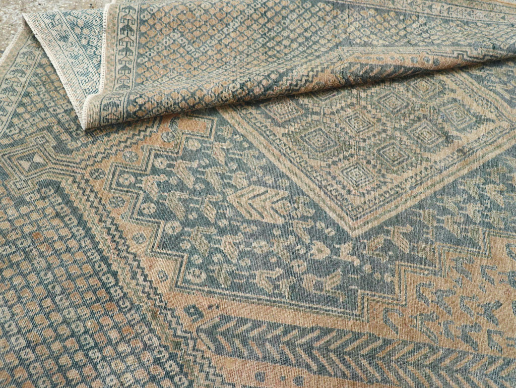 Vintage Persian Afshar Tribal Accent Carpet, No.30784 - Gsblank