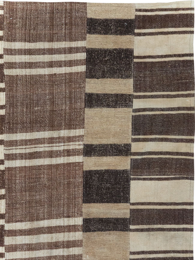 Modern Turkish Flatweave Room Size Carpet, No.30787 - Gsblank