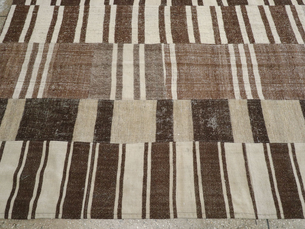 Modern Turkish Flatweave Room Size Carpet, No.30787 - Gsblank