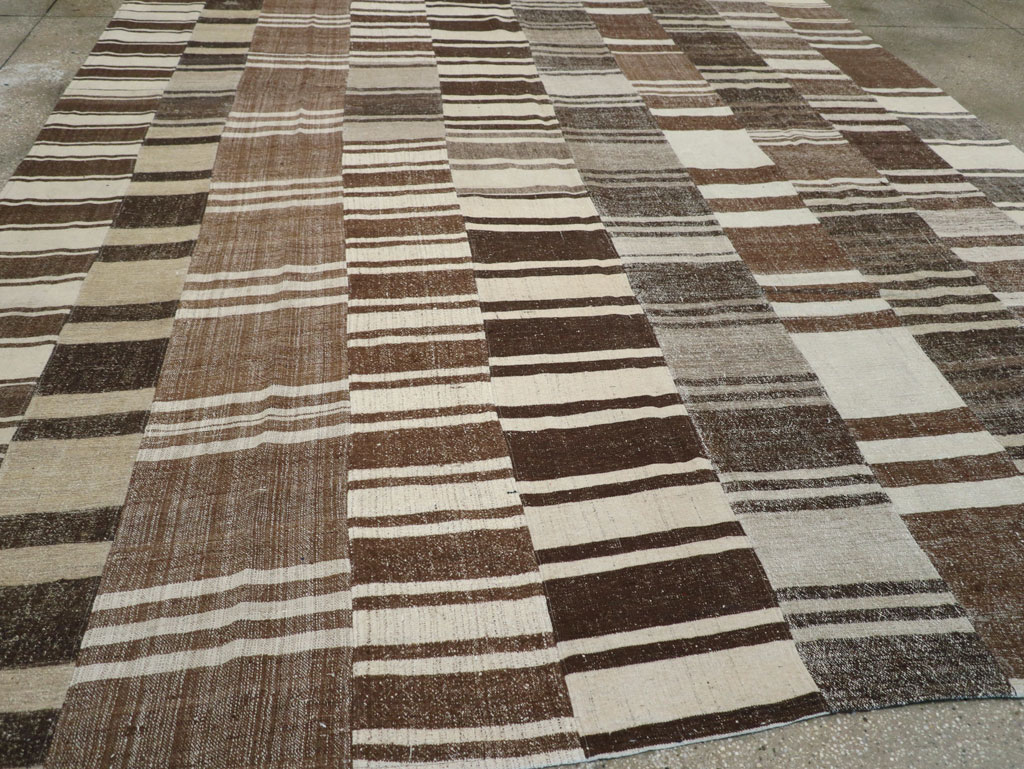 Modern Turkish Flatweave Room Size Carpet, No.30787 - Gsblank