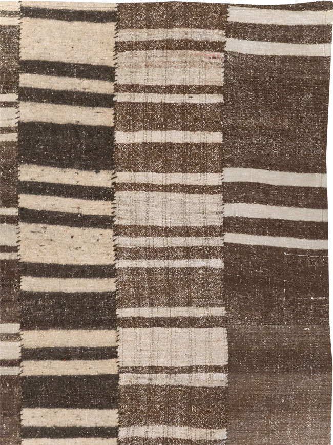 Modern Turkish Flatweave Room Size Carpet, No.30788 - Gsblank