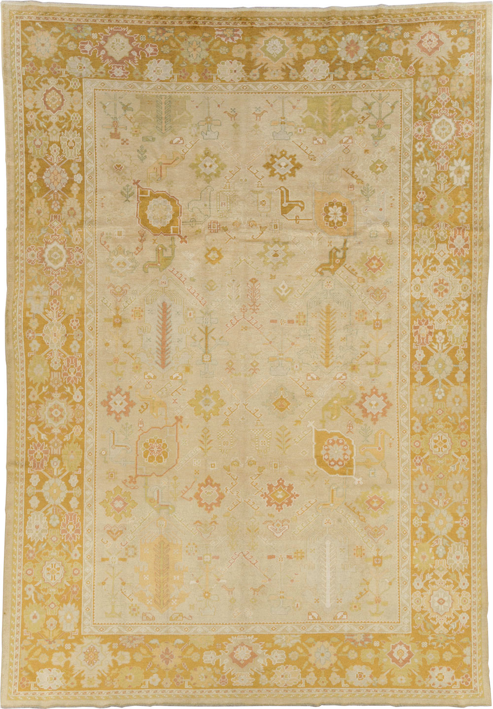 Modern Turkish Oushak Room Size Carpet, No.30791 - Gsblank