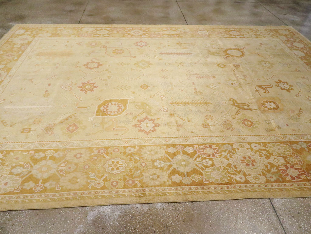 Modern Turkish Oushak Room Size Carpet, No.30791 - Gsblank
