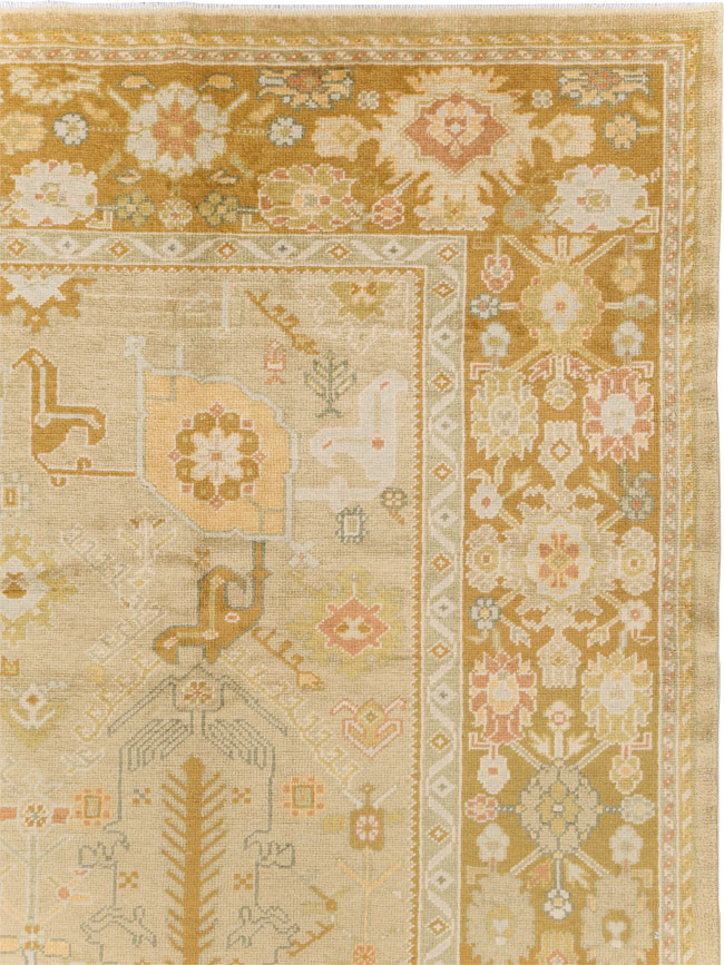 Contemporary Turkish Oushak Room Size Carpet, No.30792 - Gsblank