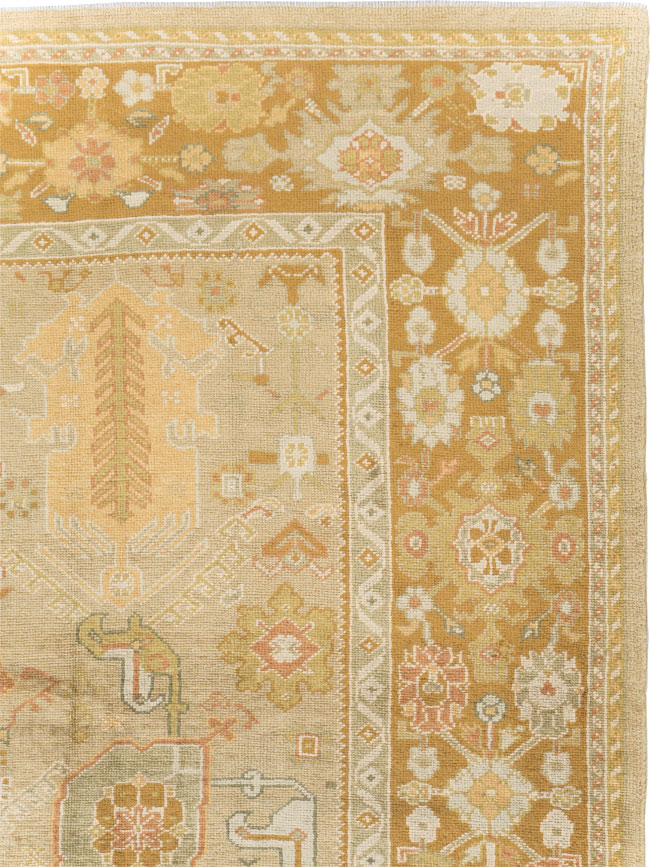 Contemporary Turkish Oushak Room Size Carpet, No.30792 - Gsblank