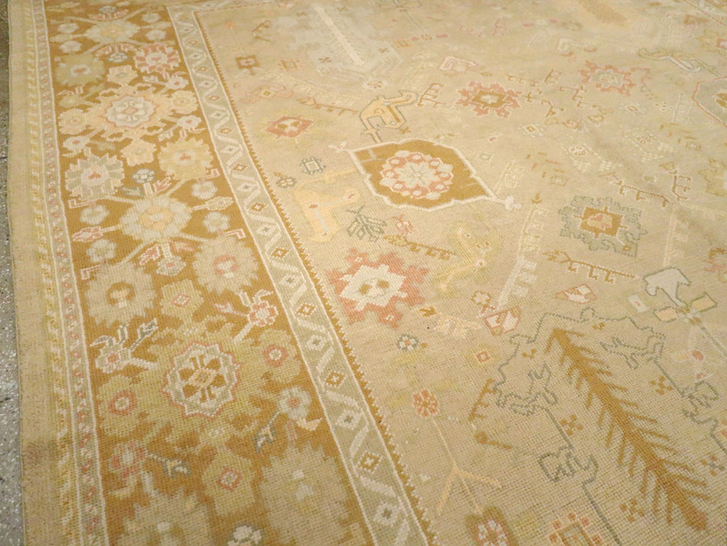 Contemporary Turkish Oushak Room Size Carpet, No.30792 - Gsblank