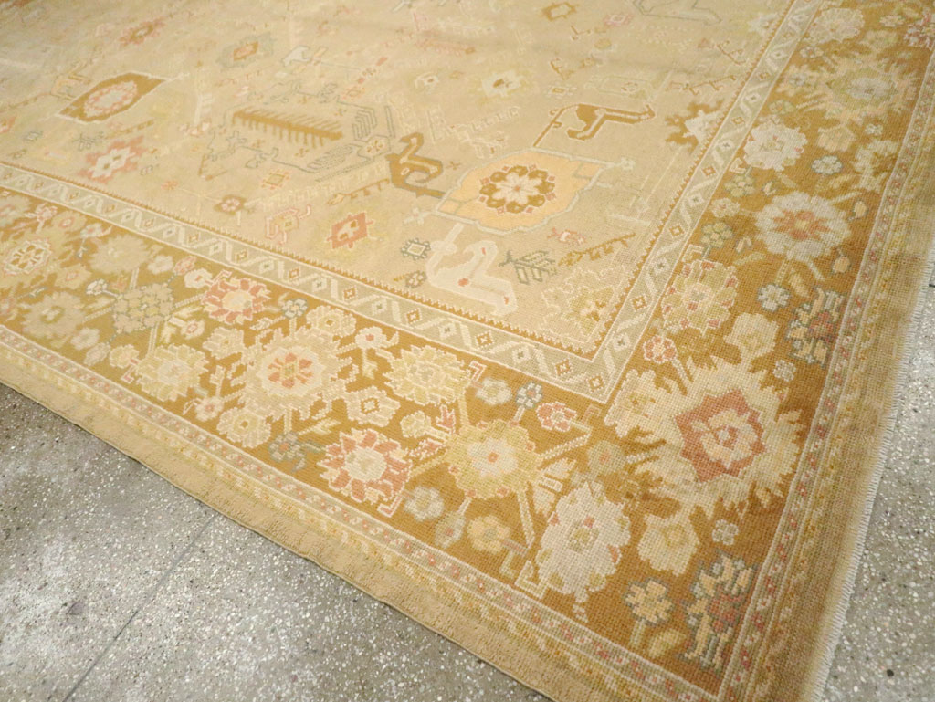 Contemporary Turkish Oushak Room Size Carpet, No.30792 - Gsblank