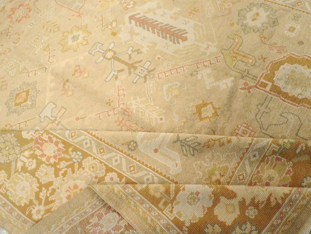 Contemporary Turkish Oushak Room Size Carpet, No.30792 - Gsblank