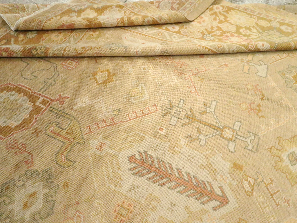 Contemporary Turkish Oushak Room Size Carpet, No.30792 - Gsblank